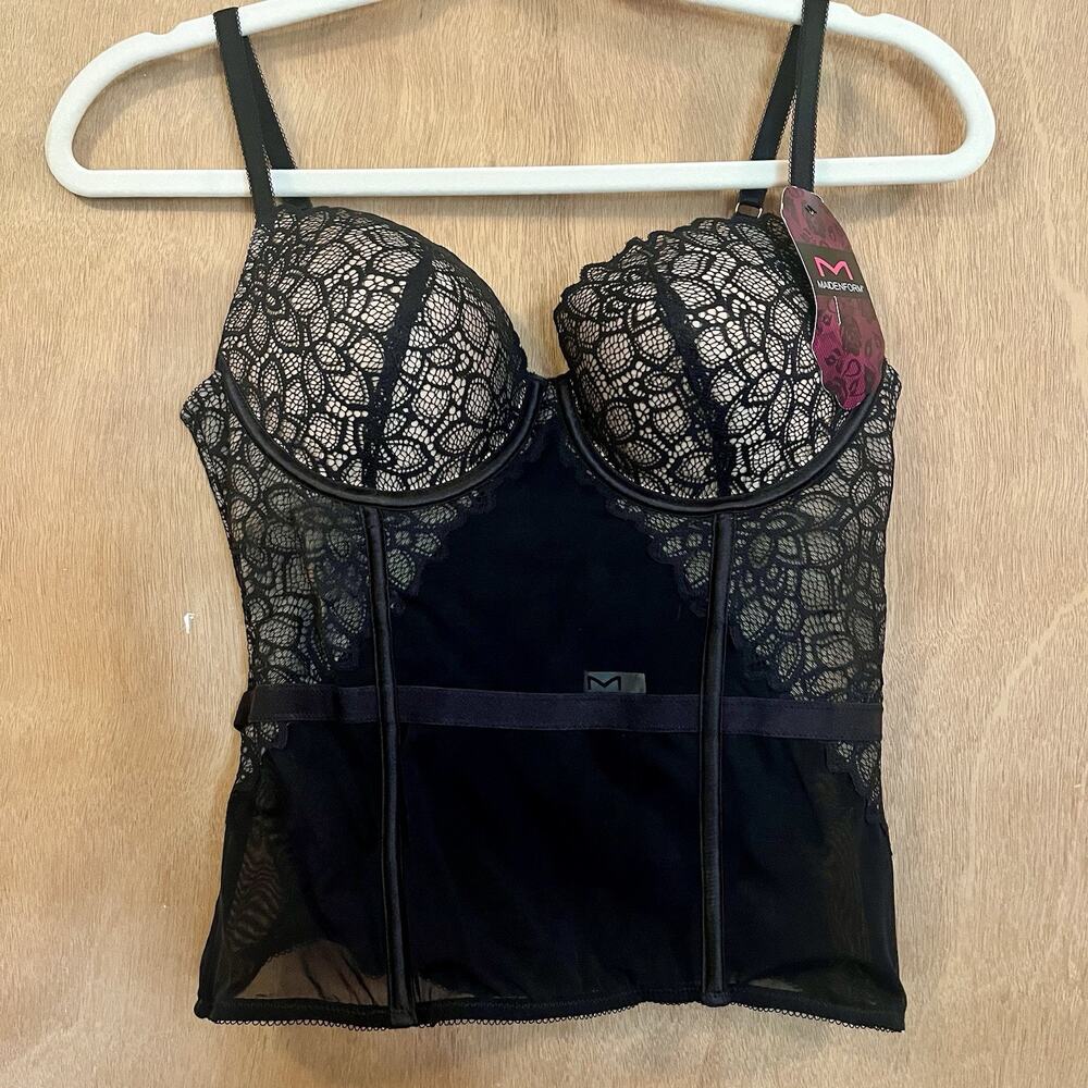 Maidenform Corset 36B DM1140 BNWT, Gorgeous Lace With Nude Lining